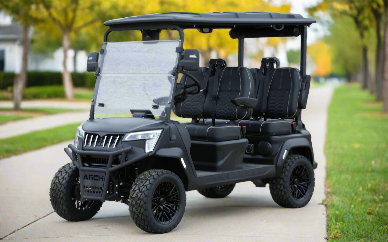 ArchEV A4 buggy de golf eléctrico premium 4 plazas en negro — Fairway Carts Iberia